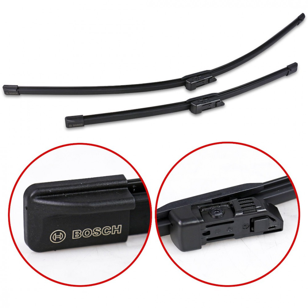Wiper blades BOSCH AEROTWIN SKODA ENYAQ/AUDI Q4 E-tron (2021-...) A027S Wiper blades BOSCH AEROTWIN SKODA ENYAQ/AUDI Q4 E-tron (2021-...) A027S