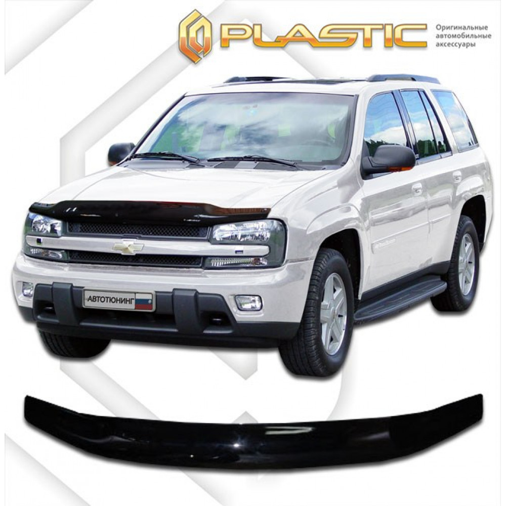 ДЕФЛЕКТОР КАПОТА ЧЕРНЫЙ CHEVROLET TRAILBLAZER (2005-2012) CA-PLASTIC