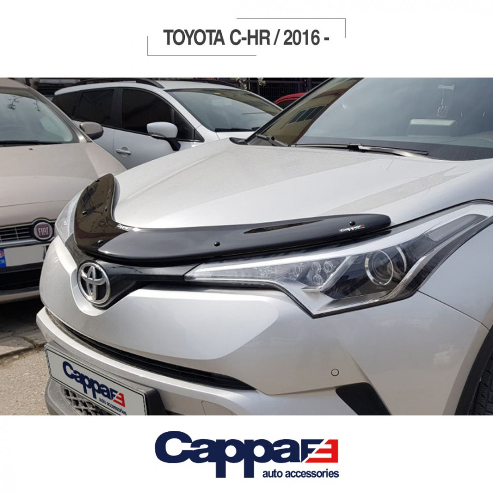 Дефлектор капота черный TOYOTA C-HR (2016-...) CAPPA FE (EUROCAP) 