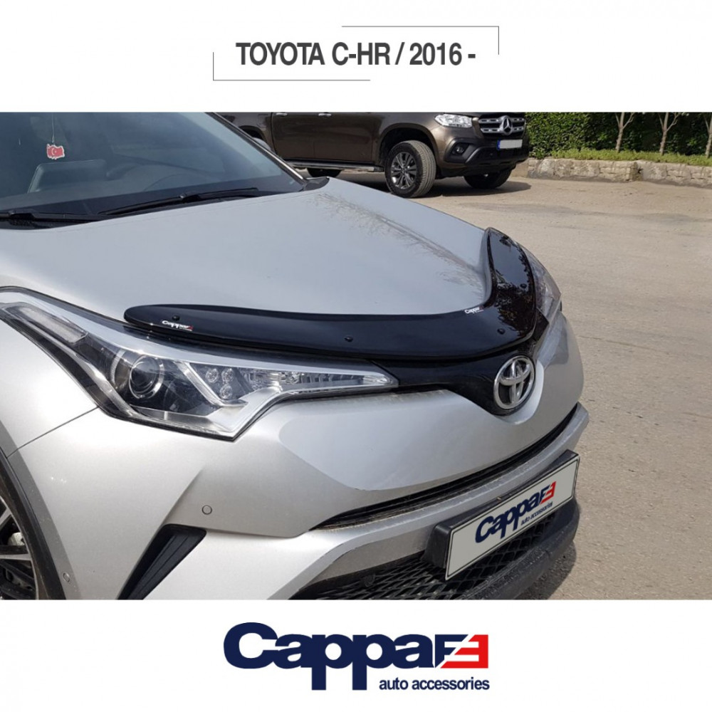 Дефлектор капота черный TOYOTA C-HR (2016-...) CAPPA FE (EUROCAP) 