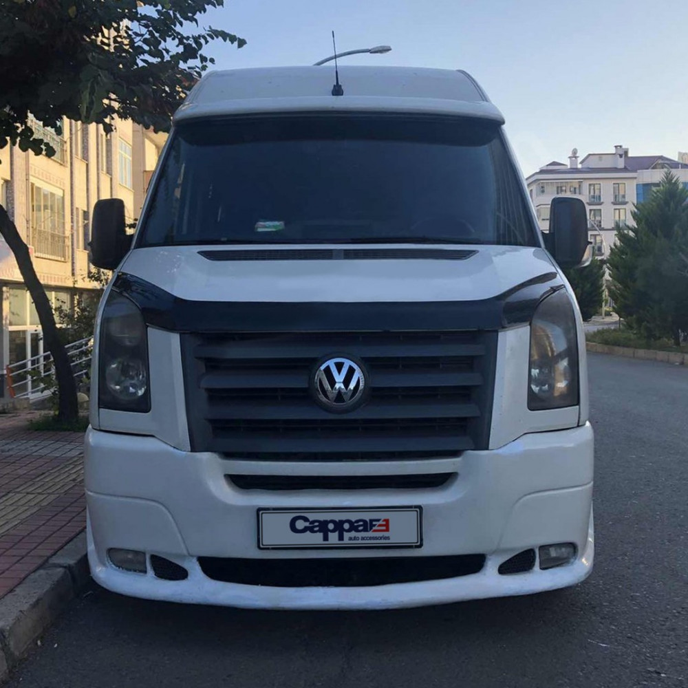 Дефлектор капота черный VW CRAFTER (2006-2012) CAPPA FE (EUROCAP) 