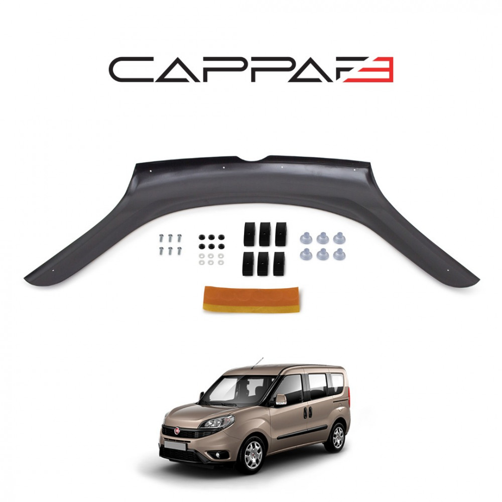 Kapota deflektors melnais FIAT DOBLO (2015-...) CAPPA FE (EUROCAP) 