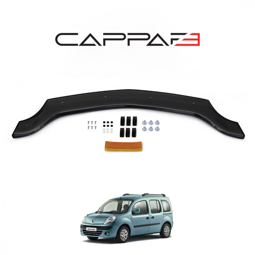 Дефлектор капота черный RENAULT KANGOO (2008-2014) CAPPA FE (EUROCAP) 