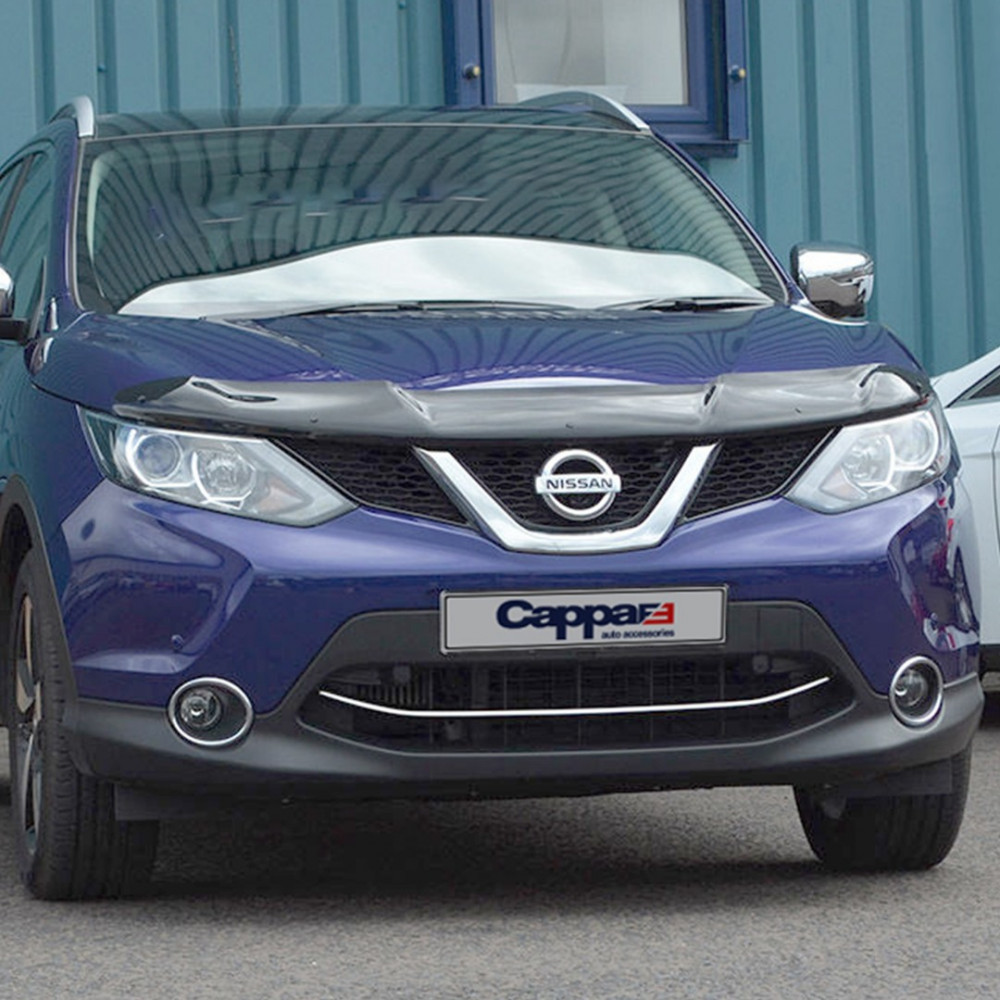 Дефлектор капота черный NISSAN QASHQAI (2014-2017) CAPPA FE (EUROCAP) 