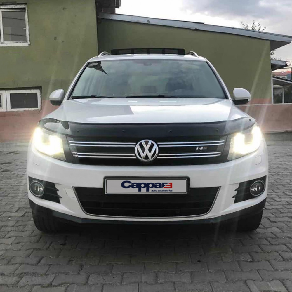 Дефлектор капота черный VW TIGUAN (2012-2016) CAPPA FE (EUROCAP) 