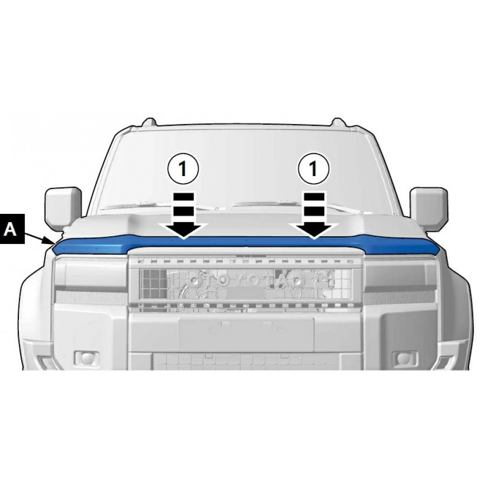 Konepellin kivisuoja TOYOTA LAND CRUISER 250 (2024-...) EGR