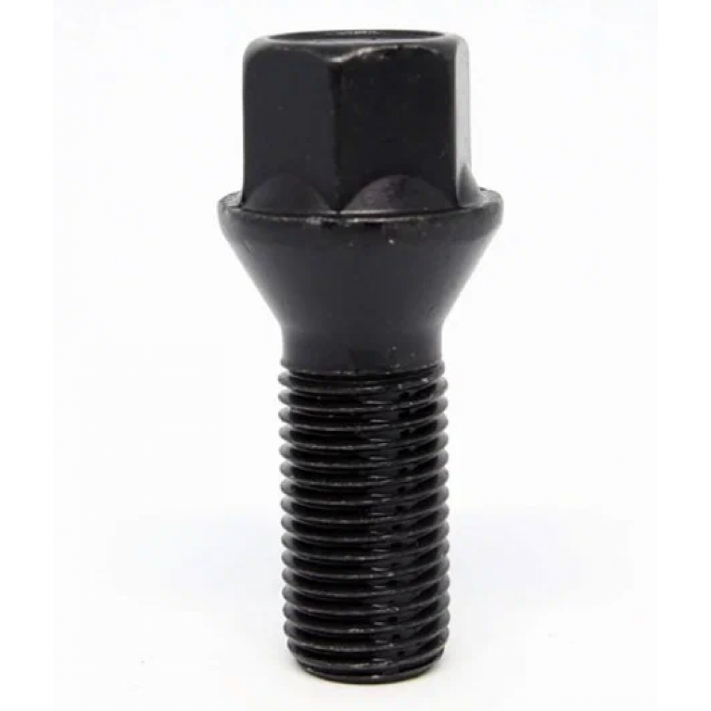 Wheel bolt black 14x1.5x33mm conical FARAD BPH1/S BLACK