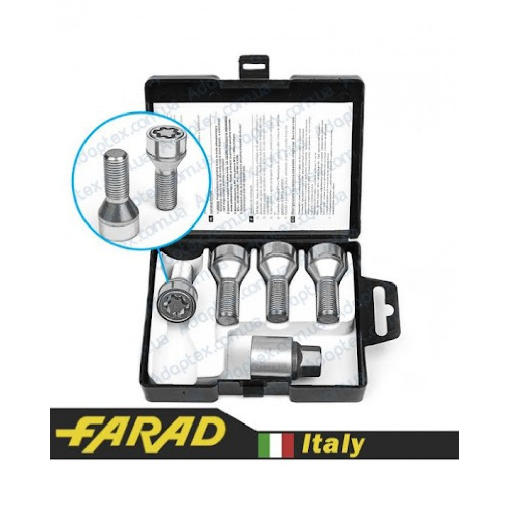 Slepenās skrūves 14x1.25x28mm konuss FARAD STARLOCK N1/E (kompl.)