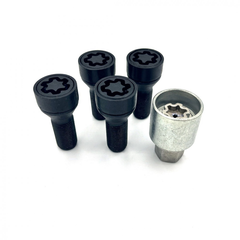 Slepenās skrūves melnās 14x1.5x28mm konuss FARAD STARLOCK C2C/E BLK (kompl.)