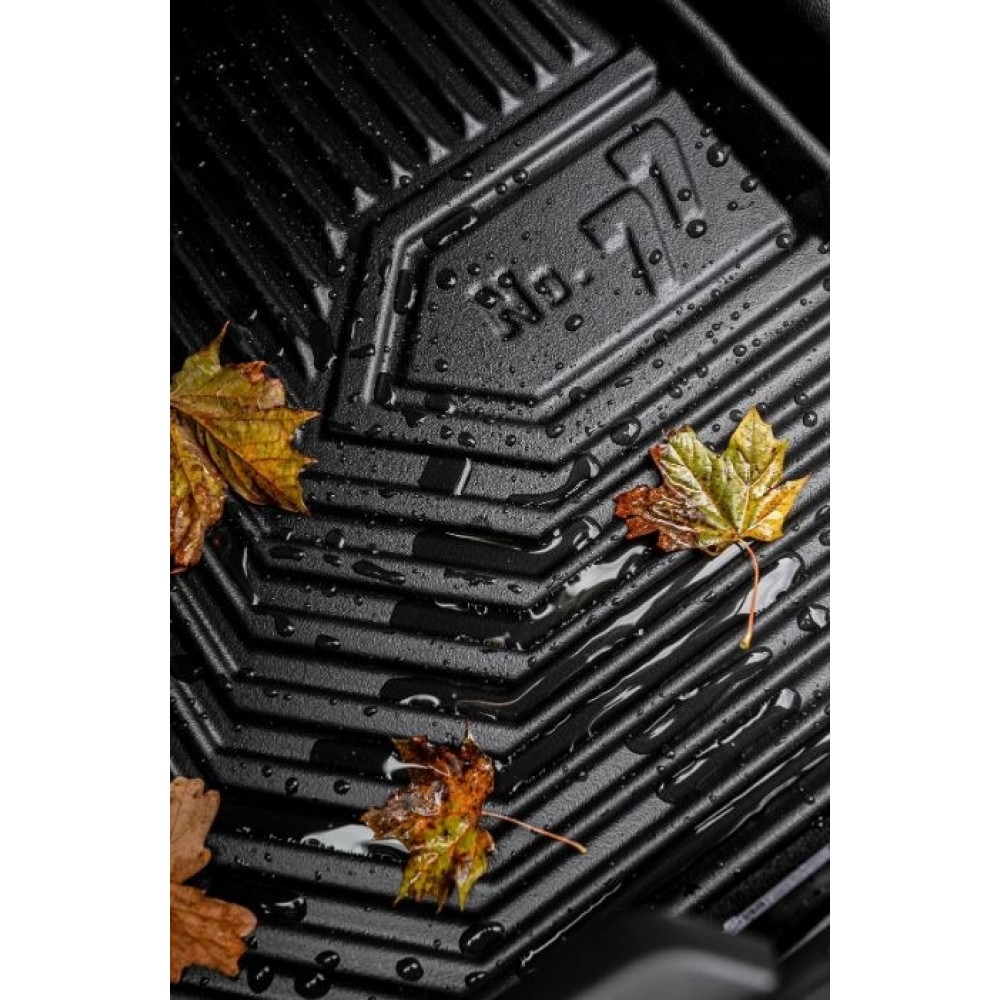 CAR RUBBER FLOOR MATS BLACK RENAULT ZOE HB (2012-...) NO.77 FROGUM