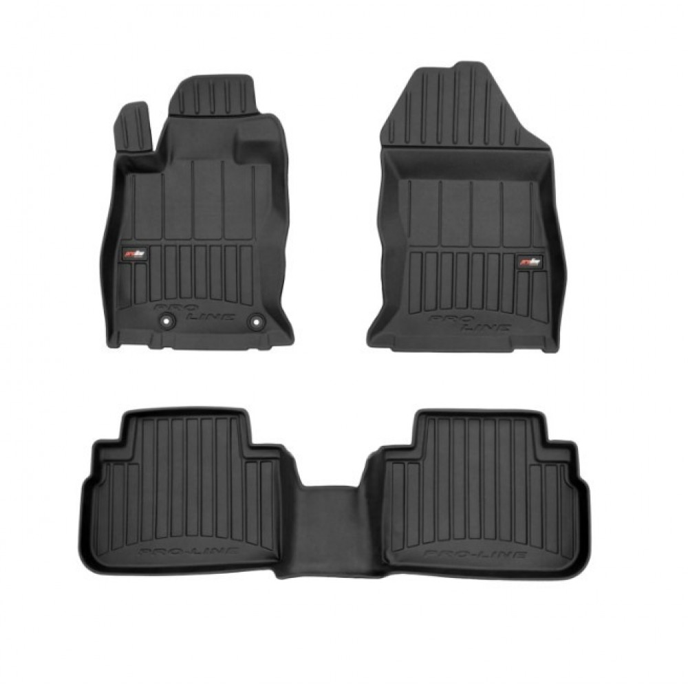 Car rubber floor mats black SUBARU FORESTER (2018-...) 3D FROGUM