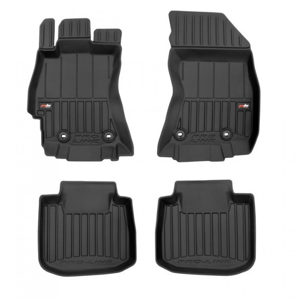 Car rubber floor mats black SUBARU OUTBACK (2014-2019) 3D FROGUM