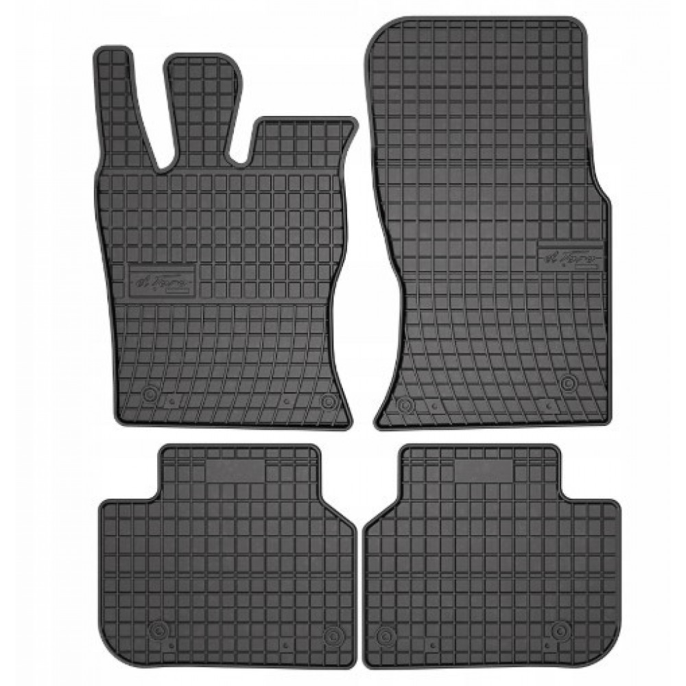 Car rubber floor mats black JAGUAR XF II (2015-2020) NEGRO
