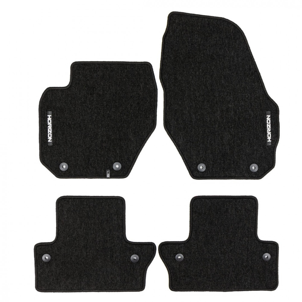 Auto tekstiilmatid mustad Volvo V60 ​​(2010-2018) HORIZON HR424456