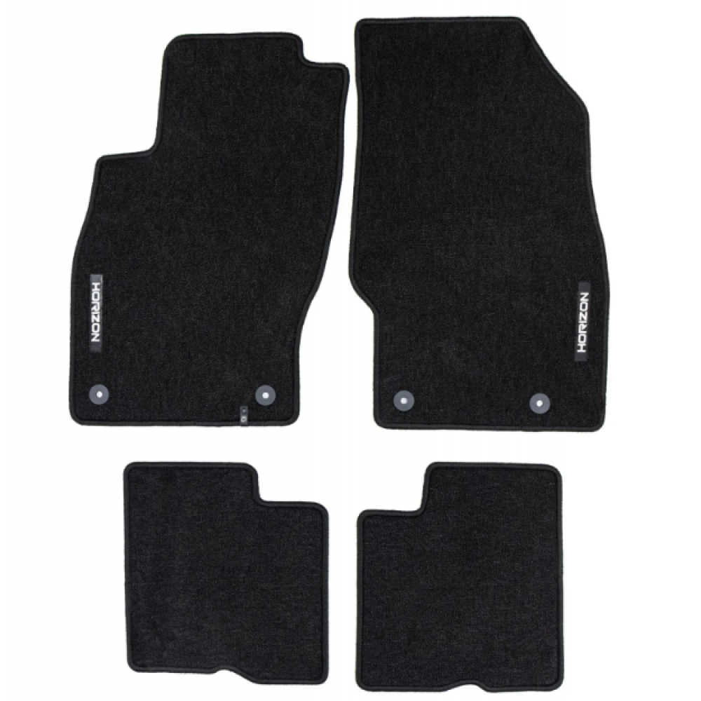 Auto tekstiilmatid mustad Opel Corsa E (2014-2019) HORIZON HR458949