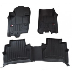 Car rubber floor mats black NISSAN NAVARA (2015-...) 3D FROGUM