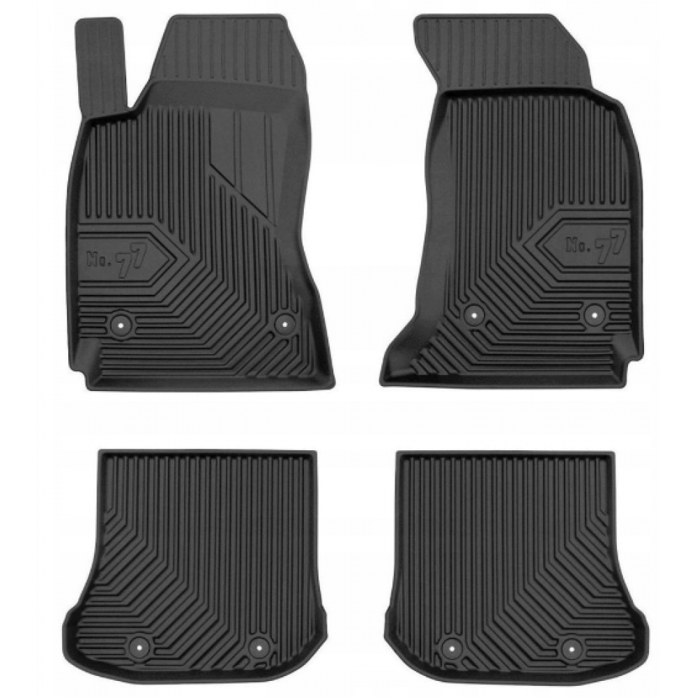 CAR RUBBER FLOOR MATS BLACK AUDI A4 B5 (1994-2001) NO.77 FROGUM