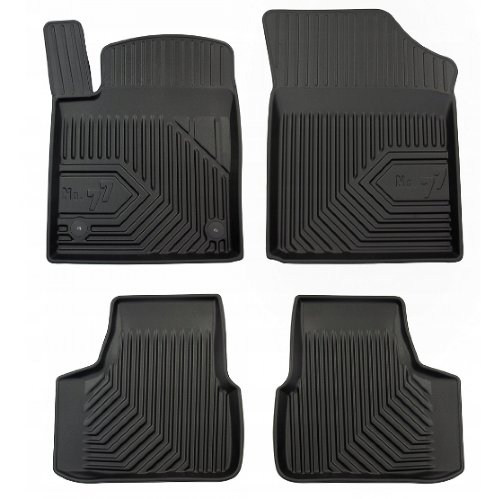 CAR RUBBER FLOOR MATS BLACK SKODA CITIGO (2011-...) NO.77 FROGUM