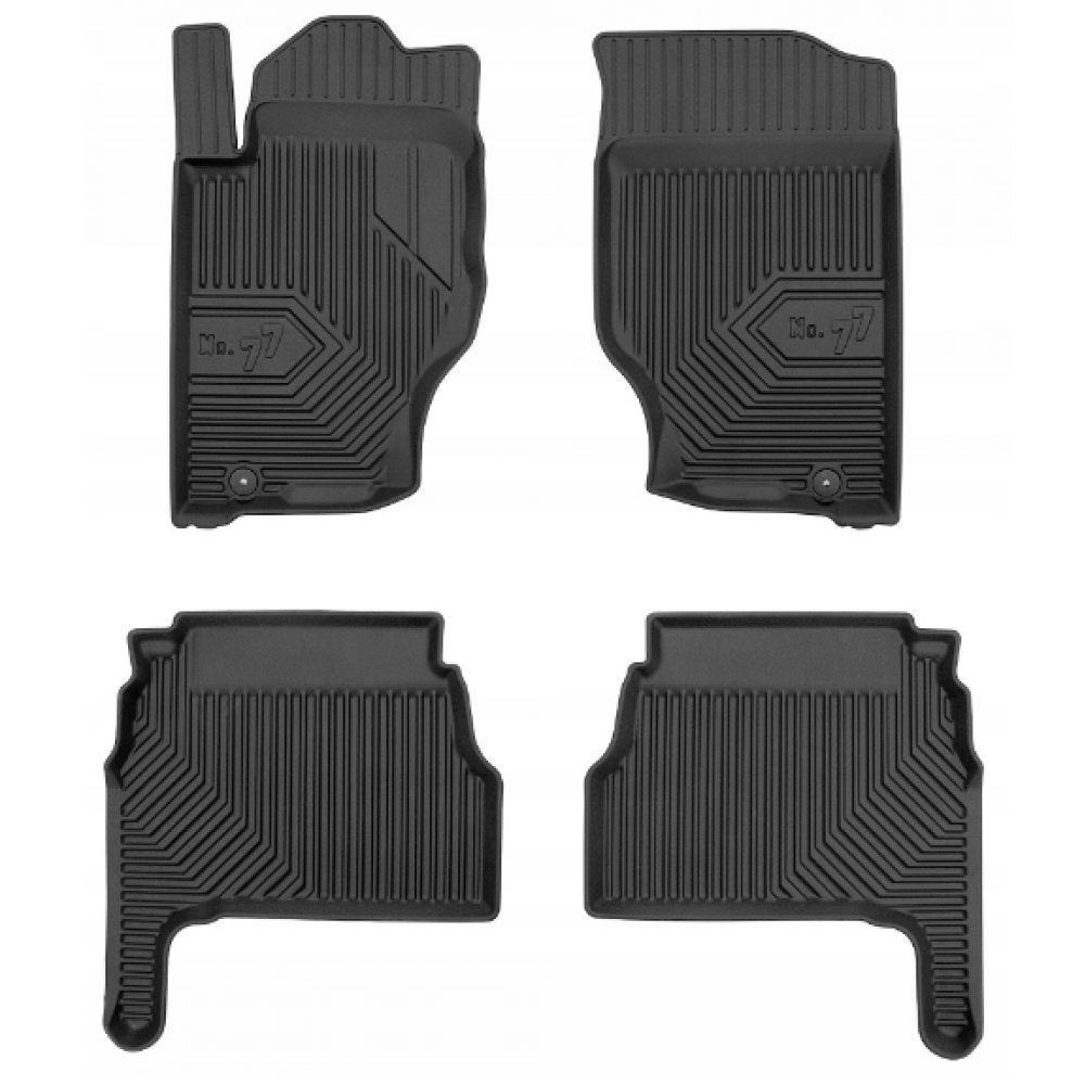 CAR RUBBER FLOOR MATS BLACK KIA SORENTO I (2002-2009) NO.77 FROGUM