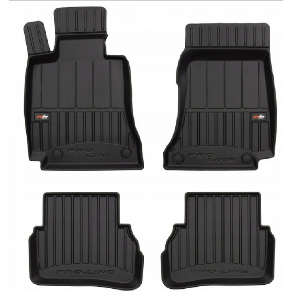 Car rubber floor mats black MB C-class W205 (2014-...) 3D FROGUM