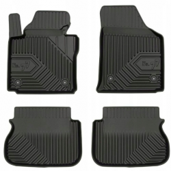 CAR RUBBER FLOOR MATS BLACK VOLKSWAGEN CADDY (2003-...) NO.77 FROGUM