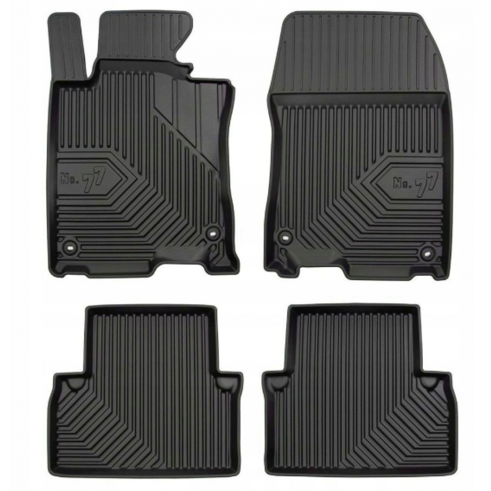 CAR RUBBER FLOOR MATS BLACK HONDA ACCORD VIII (2008-2015) NO.77 FROGUM