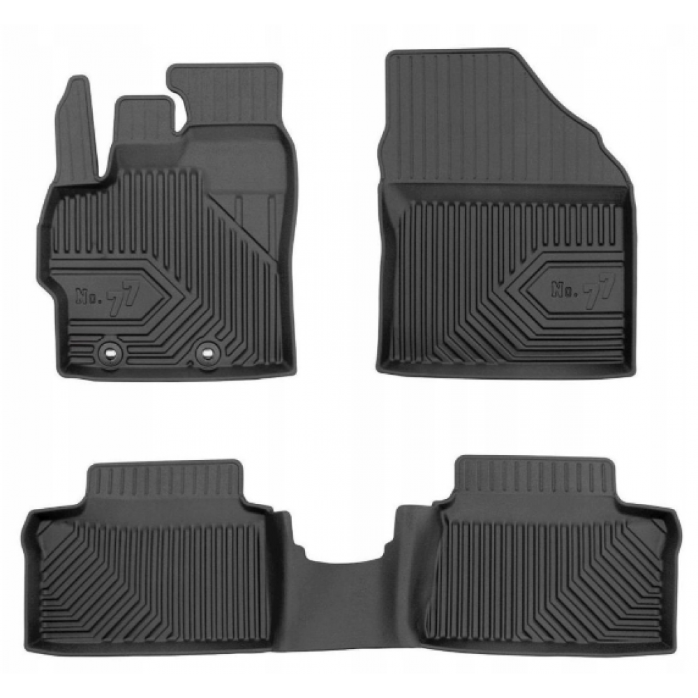 CAR RUBBER FLOOR MATS BLACK TOYOTA YARIS IV/YARIS CROSS (2020-...) NO.77 FROGUM