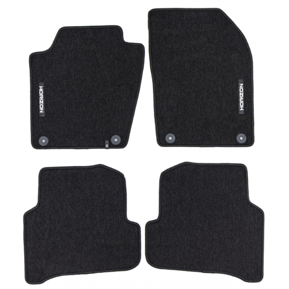 Автоковрики тканевые черные Skoda Fabia (2014-2022) HORIZON HR469945