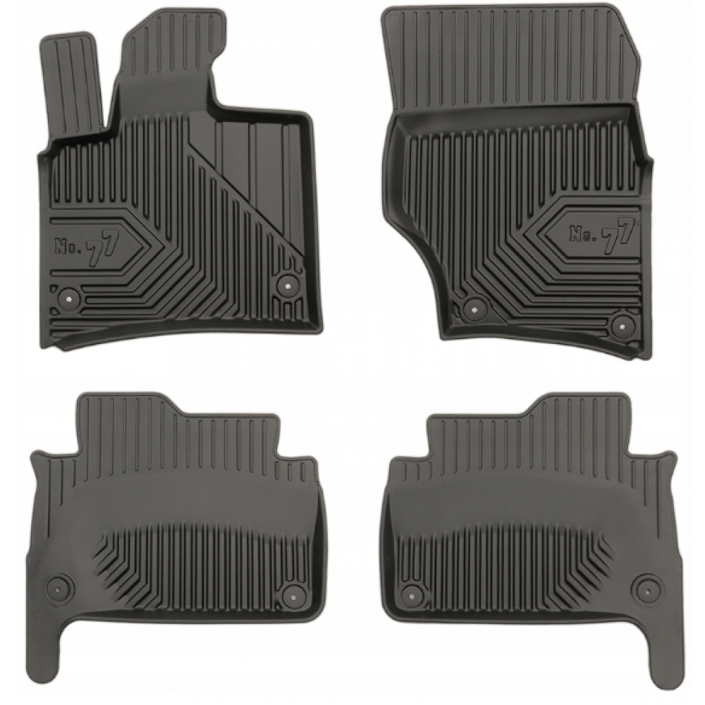 CAR RUBBER FLOOR MATS BLACK AUDI Q7 (2005-2015) NO.77 FROGUM