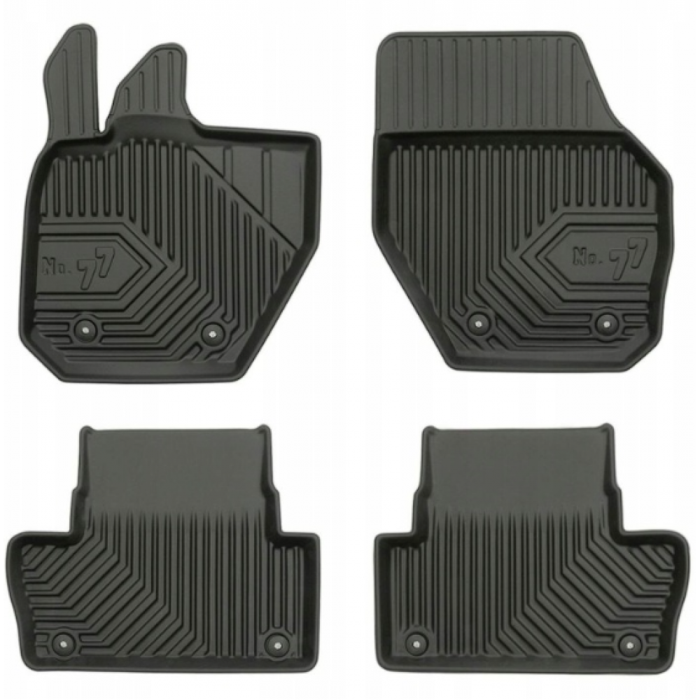 CAR RUBBER FLOOR MATS BLACK VOLVO XC60 (2008-2016) NO.77 FROGUM