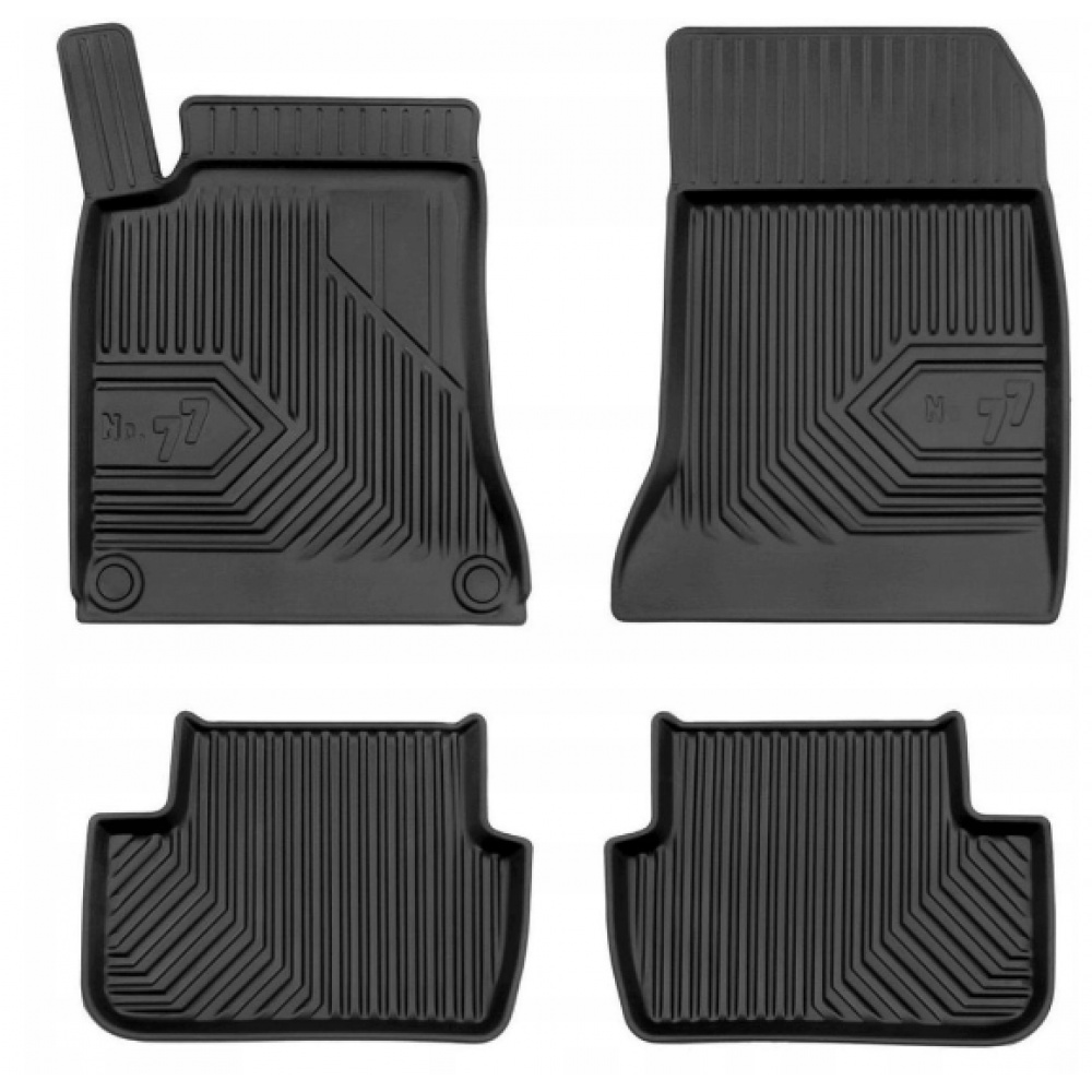 CAR RUBBER FLOOR MATS BLACK MB A-KLASS W176 (2012-2018 ) NO.77 FROGUM