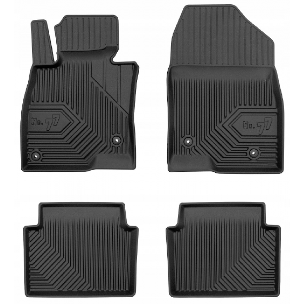 CAR RUBBER FLOOR MATS BLACK MAZDA 3 III (2013-2019) NO.77 FROGUM