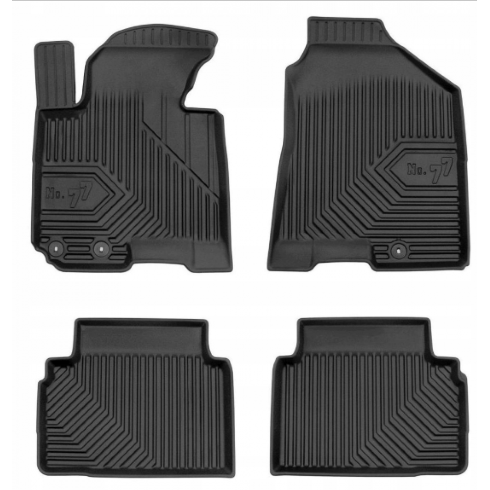 CAR RUBBER FLOOR MATS BLACK HYUNDAI IX35 (2009-2015) NO.77 FROGUM