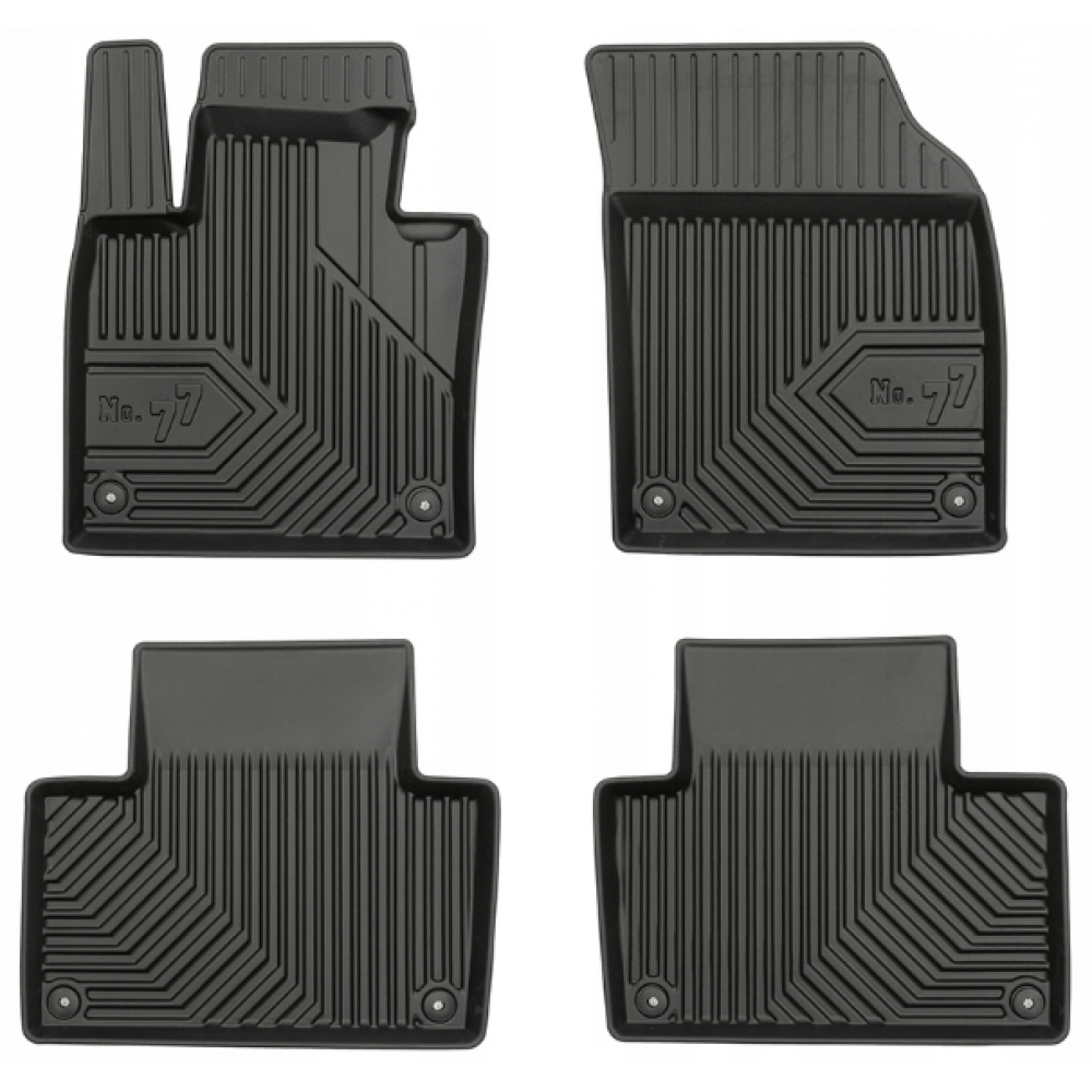 CAR RUBBER FLOOR MATS BLACK VOLVO XC90 II (2015-...) NO.77 FROGUM