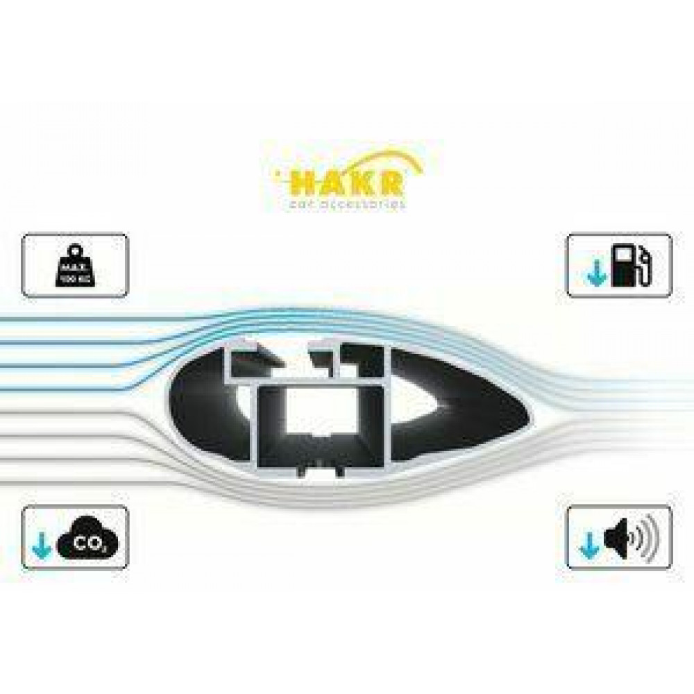 Auto jumta bagāžnieks *HAKR ALU WING* CITROEN C5 Tourer ar ražotāja reliņiem (2001-2008)