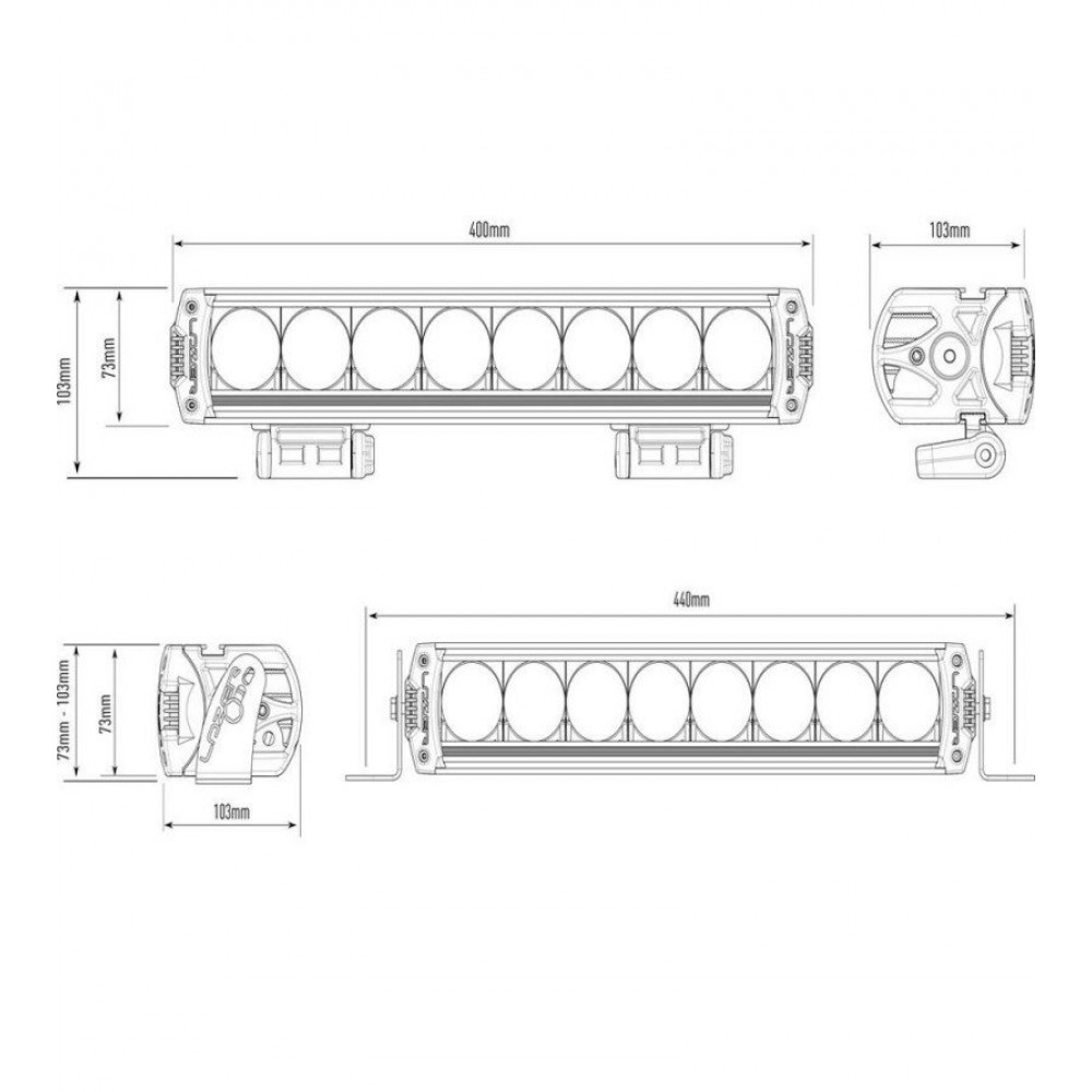 LED фонарь дальнего света LAZER TRIPLE-R 1000 GEN1 (00R8-STD-B)