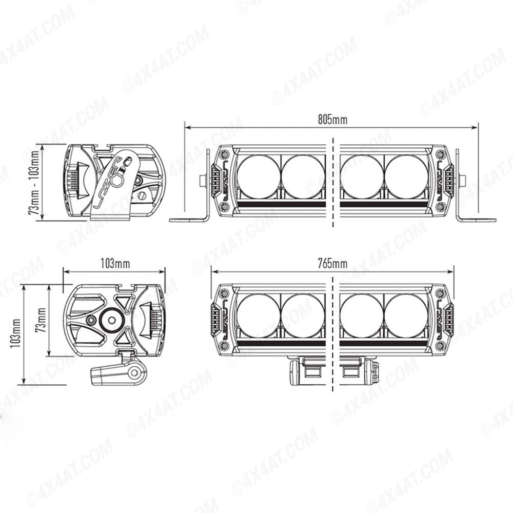 LED tālās gaismas lukturis LAZER TRIPLE R16 STANDART (00R16-B)