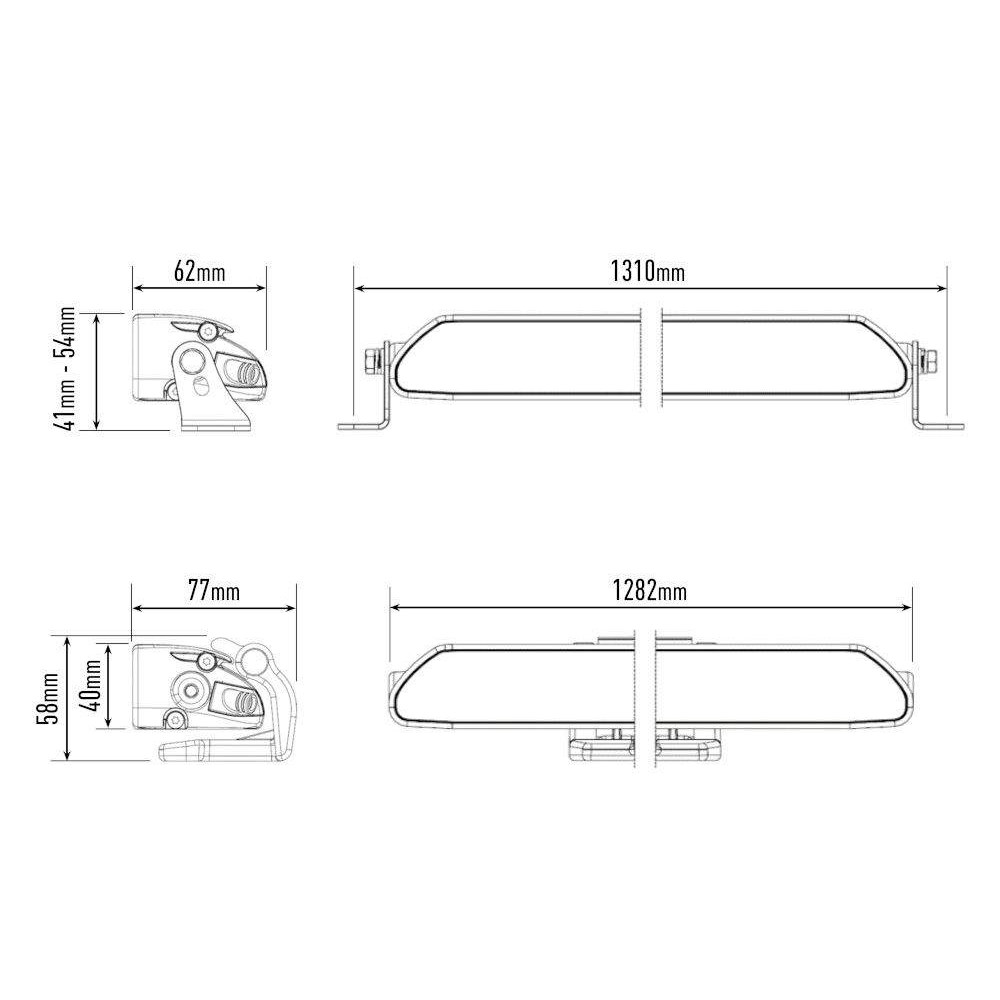 LED tālās gaismas lukturis LAZER LINEAR-48 (0L48-LNR)