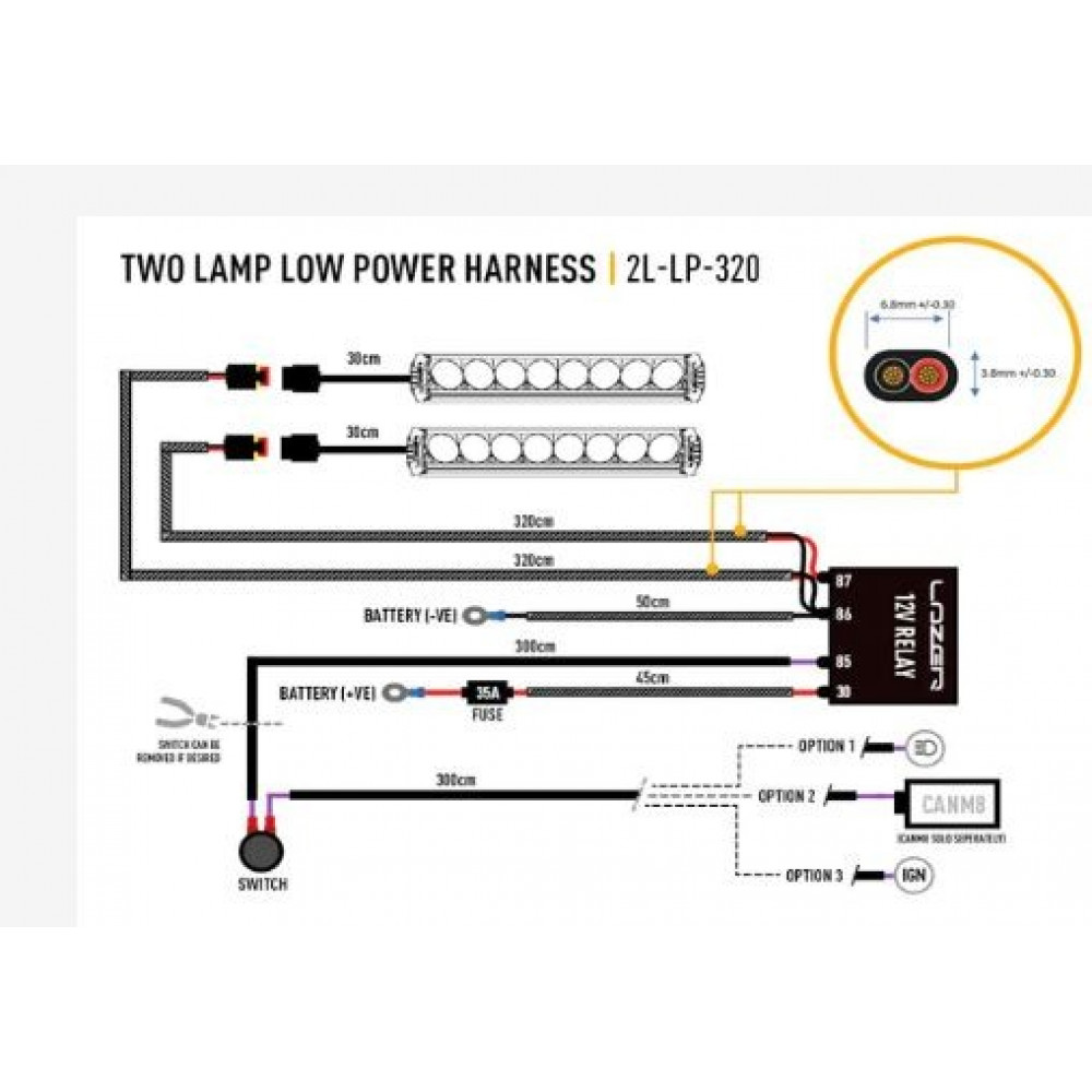 Vadu komplekts LAZER 2L-LP-320