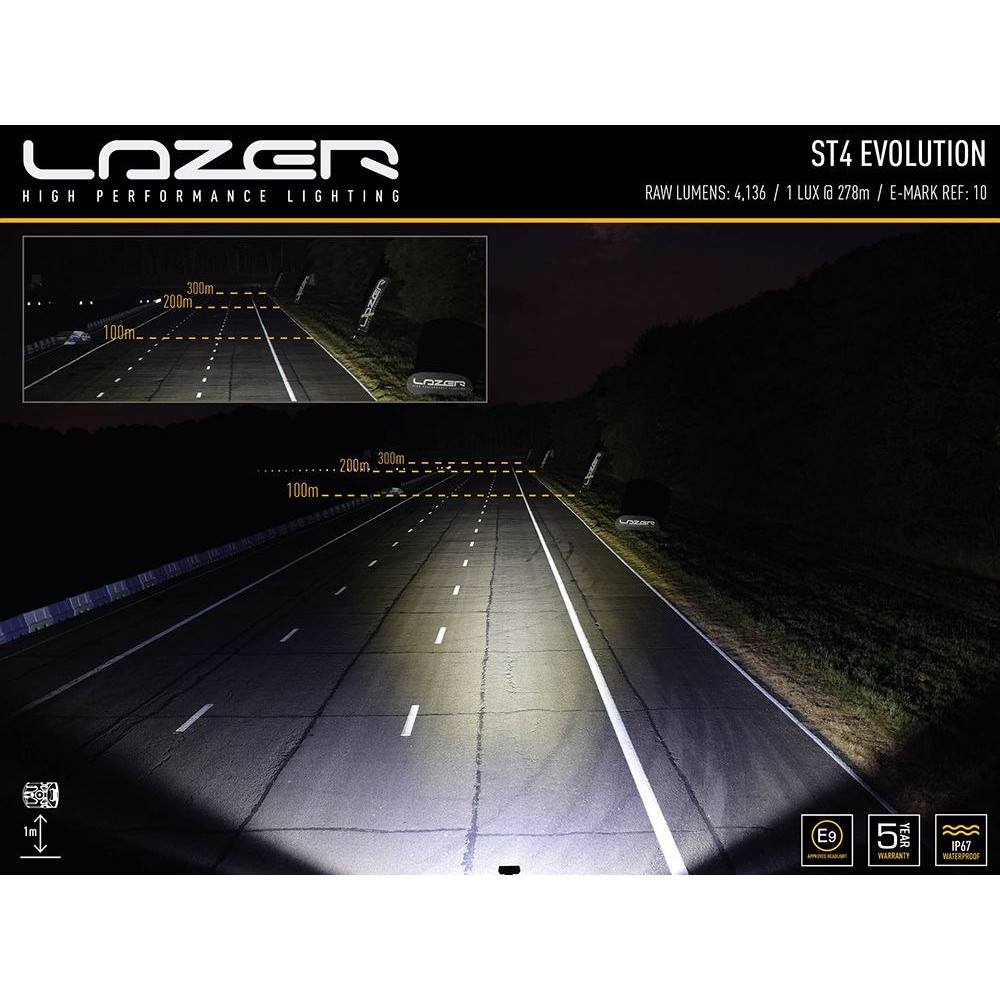 LED lukturis LAZER ST4 EVOLUTION (0004-EVO-B)