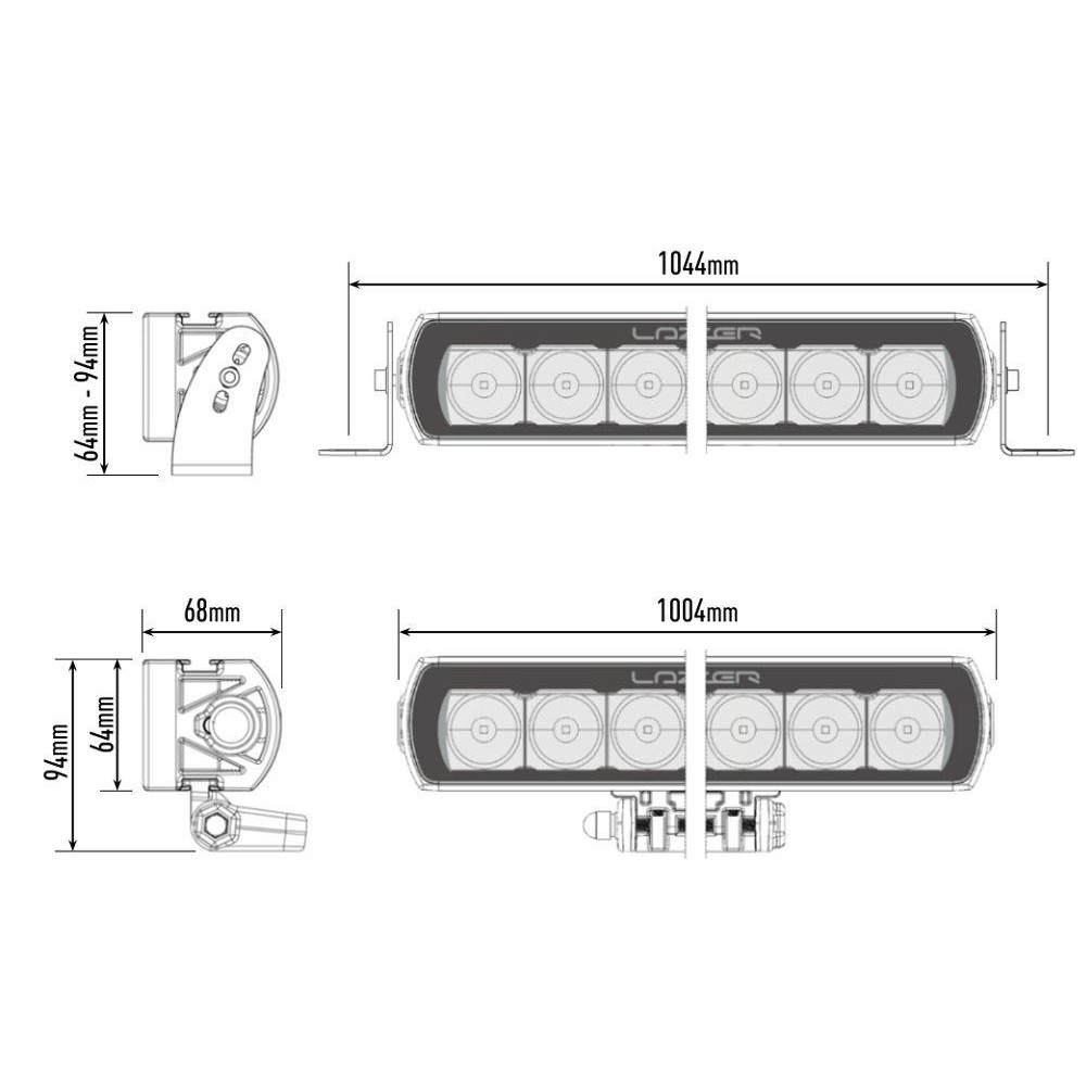 LED tālās gaismas lukturis LAZER T24 EVOLUTION (0024-EVO-B)