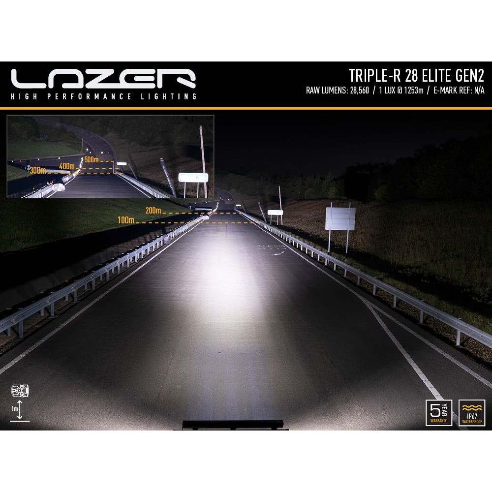 LED фонарь дальнего света LAZER TRIPLE R28 ELITE GEN2 (00R28-G2-EL-B)