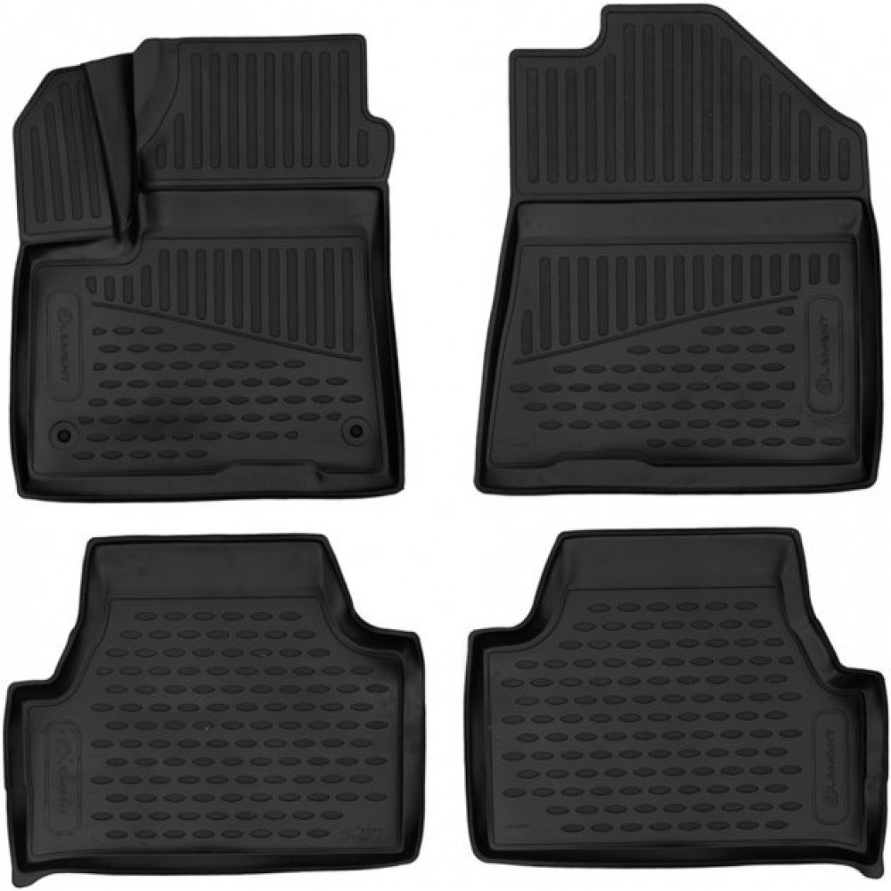 Car rubber floor mats black KIA SOUL EV (2014-2020) NOVLINE