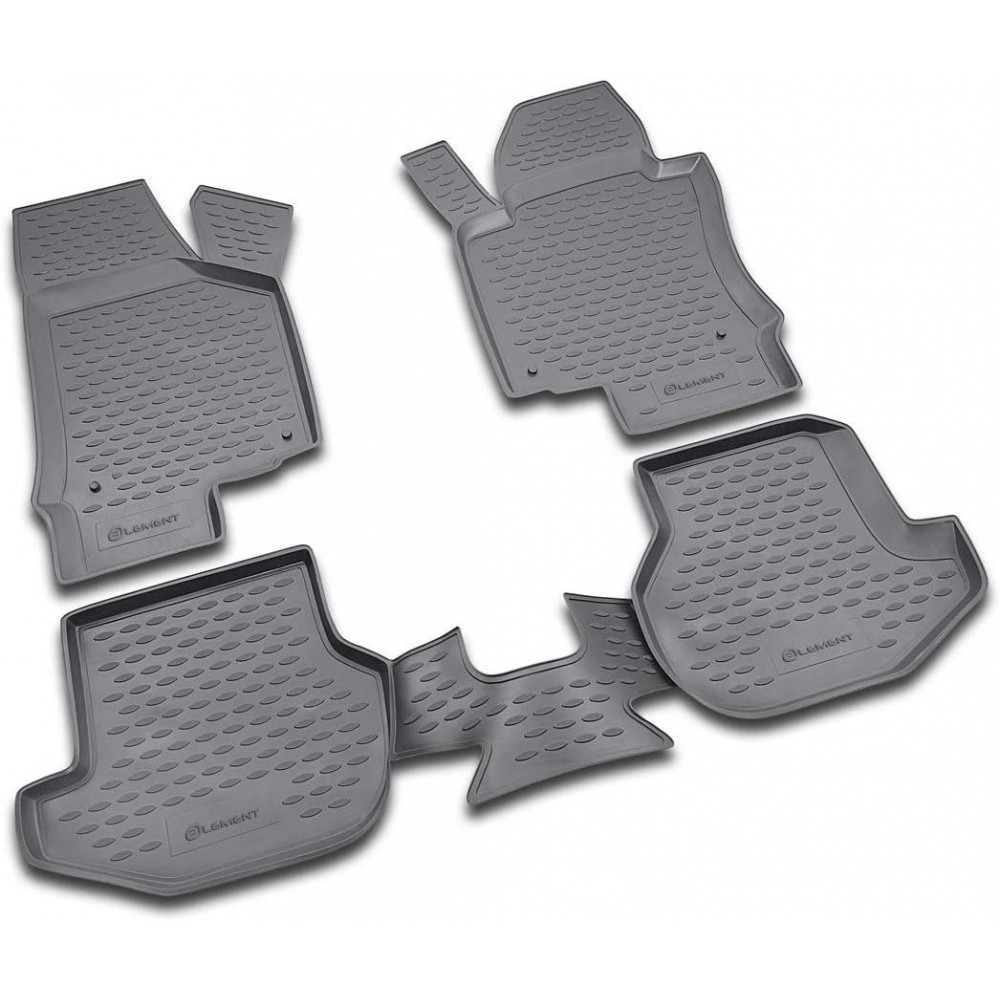 Car rubber floor mats black VW EOS (2006-...) NOVLINE