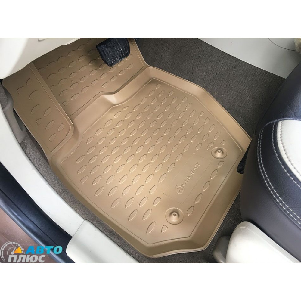 Автоковрики резиновые бежевые VOLVO XC60 (2008-2016) ELEMENT (NOVLINE)