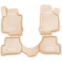 Car rubber floor mats beige VW EOS (2006-...) ELEMENT (NOVLINE)