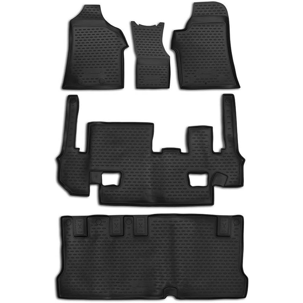 Car rubber floor mats black HYUNDAI H1 (full set)(2007-...) NOVLINE