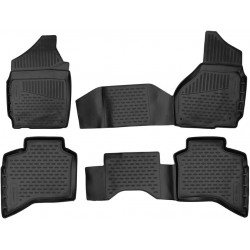 Car rubber floor mats black DODGE RAM 1500 Quad Cab (2012-2018) ELEMENT (NOVLINE)