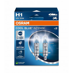 Auto spuldzes 12V 55W H1 OSRAM COOL BLUE INTENSE NEXT GEN +100% (2 gab.) 64150CBN-2HB