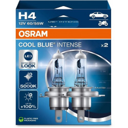 Auto spuldzes 12V 60/55W H4 OSRAM COOL BLUE INTENSE NEXT GEN 5000K +100% (2 gab.)